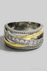 Mixed texture layered ring