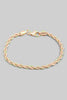 Thick and Twisted Gold Chain Bracelet in Gold