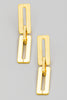 Rectangle Chain Link Earrings Silver/Gold