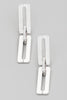 Rectangle Chain Link Earrings Silver/Gold