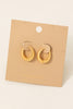 14k Small Gold Dipped Hinge Textured Hoop