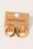 Dainty & Thick Black Rhinestone Hoops (Gold/Silver)