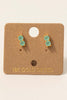 Double Stone Stud Earrings