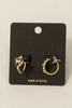 Black Heart Hoop Earrings