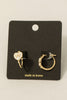 White Heart Earrings