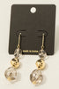Clear & Gold Bead Earrings