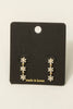 Rhinestone Flower Dangle Earrings