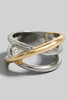 Two Toned Crossover Ring