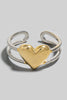 Mixed Metals Heart Ring