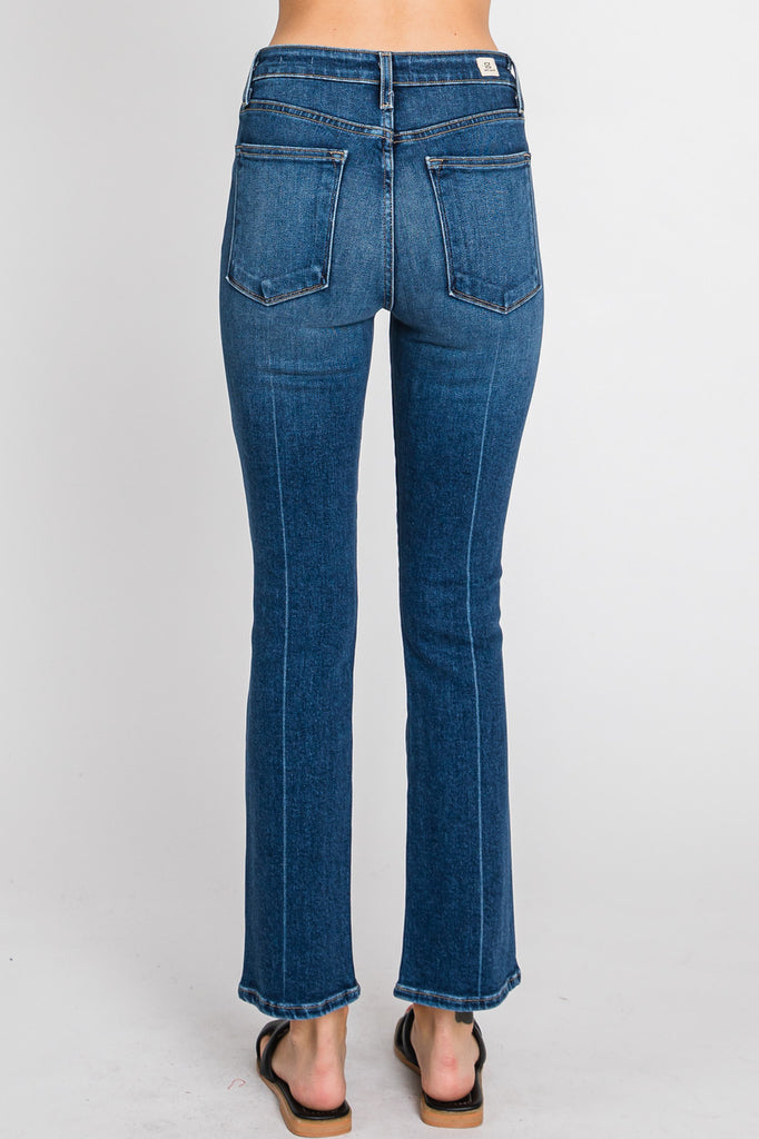 Mini Flare Jeans in Dark Wash