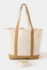 Canvas Contrast Tote Bag