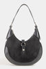 Suede & Leather Hobo Bag