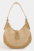 Suede & Leather Hobo Bag