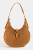 Suede & Leather Hobo Bag
