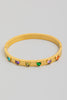 Rhinestone Heart Any Color You'd Like Gold Cuff
