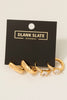 Rhinestone Small Hoop Earring Set (Two Pair)