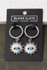 Evil eye dangle earrings