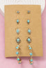 Turquoise Stone Earring Set