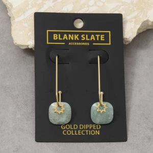 Amazonite Stone Drop Earrings