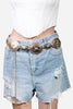 She's Feeling Western Turquoise & Gold Oval Chain Belt