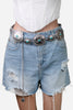She's Feeling Western Turquoise & Gold Oval Chain Belt