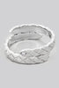 Cross Textured Rhinestone Stacking Ring (Gold/Silver)