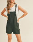 Sloan Overall Shorts In Black