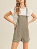 Sloan Overall Shorts In Charcoal