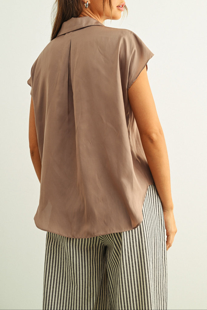 Soft Spoken Button-Up Top