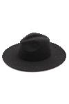 Fawn Felt Fedora Hat in Black