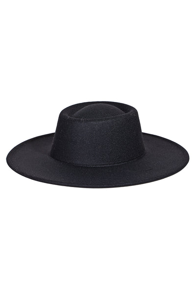 Fashion Felt Flat Wide Brim Hat (Assorted Colors)