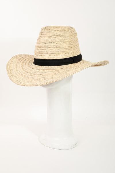 Island Girl Floppy Brim Straw Hat with Belt (Assorted Colors)
