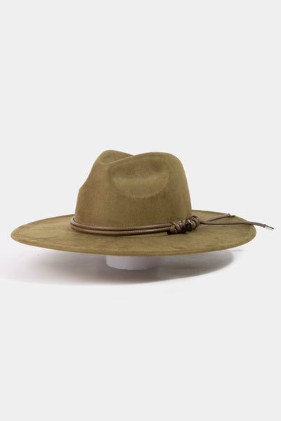 Velvet Hide Flat Brim Hat