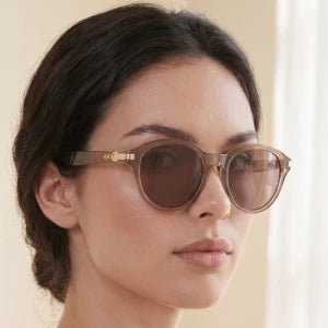 Golden Aura Round Keyhole Sunglasses