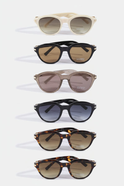 Golden Aura Round Keyhole Sunglasses