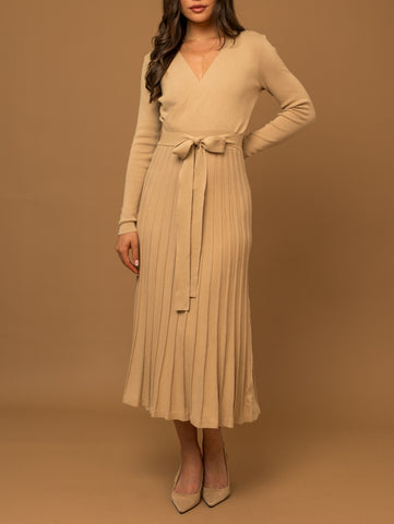 Chelsea Button Front Dress In Rust