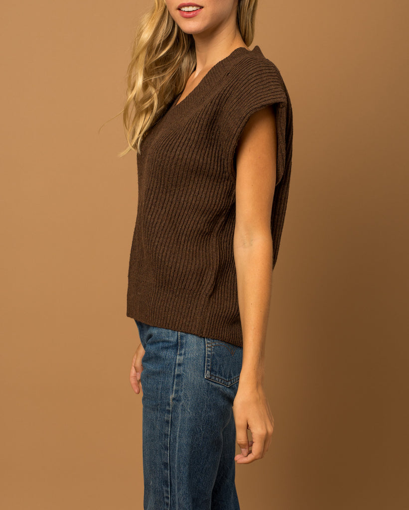 Kaitlyn Knit V Neck Shoulder Sweater Vest