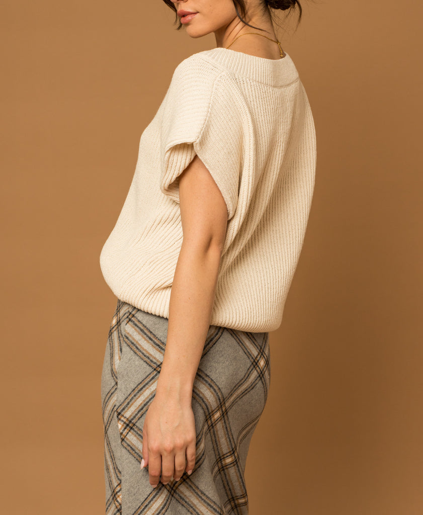 Kaitlyn Knit V Neck Shoulder Sweater Vest