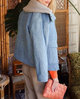 Warm Embrace Denim Shearing Jacket