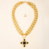 Golden Heirloom Thick Pendant Necklace
