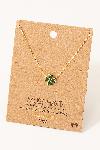 Four Leaf Clover Charm Necklace in Gold/Silver