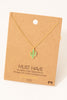 Dainty Green Cactus Pendant Necklace in Gold