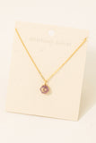 Ethereal Night Amethyst Delicate gold necklace with Crescent moon and star
