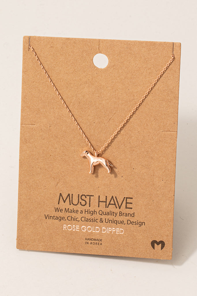 Dog Pendant Necklace (Assorted)