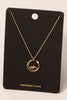Hollow Mountain Range Gold Pendant Necklace