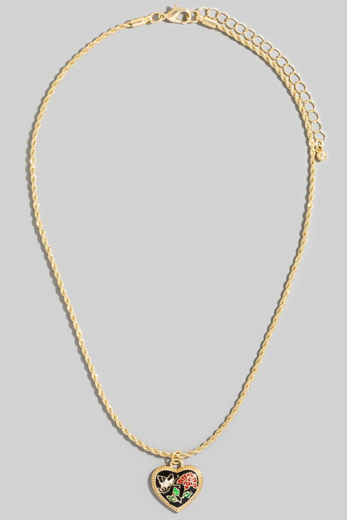 Butterfly Heart Necklace