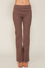 Gingham Zipper Pants in Brown