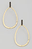 Teardrop Earrings in Gold with Stone Accents