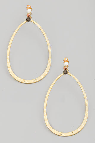 Gold Delicate Drop Earrings with Clear Crystals