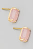 Stone Semi Precious Stud Earrings (Various Colors)